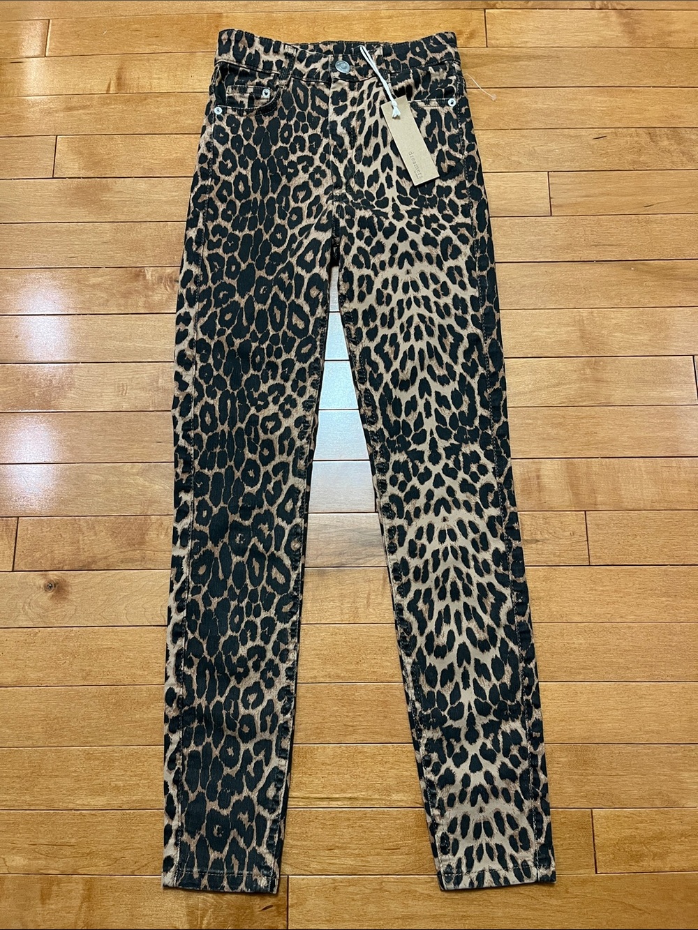 Habitual Leopard-Print Skinny Jeans - Black & Brown
